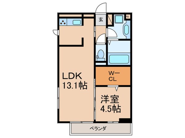 Quattro Soldi 花畑の物件間取画像